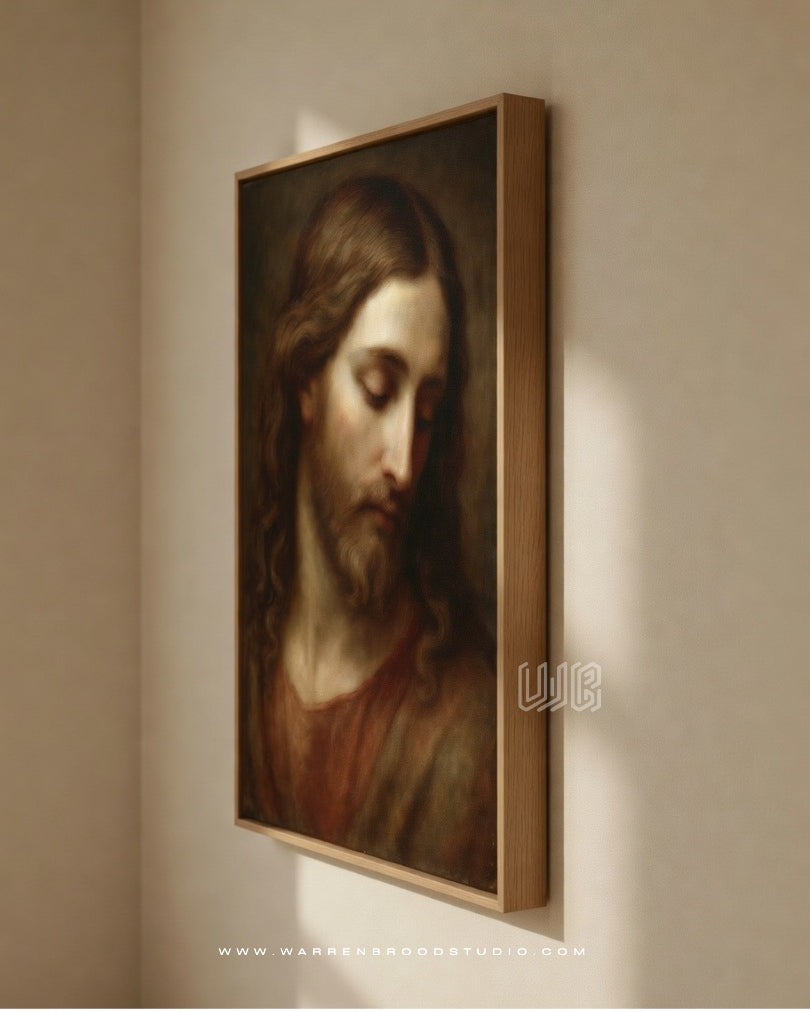 The Face of Divine Mercy, Divine Mercy Jesus, Jesus Christ Portrait, Christian Wall Art, Catholic Wall Art, Religious Wall Decor, Jesus Painting, Christian Home Decor, Prayer Room Decor, Church Wall Art, Christian Gifts