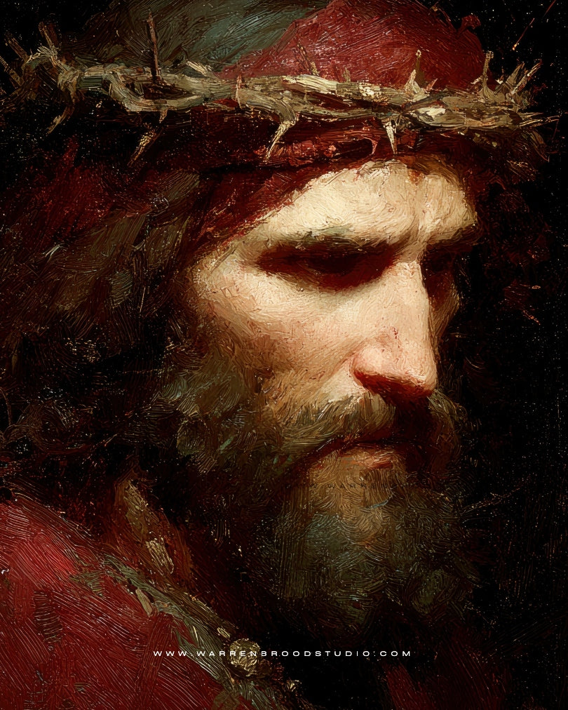 Jesus Christ Portrait Painting - Christian Religious Wall Art