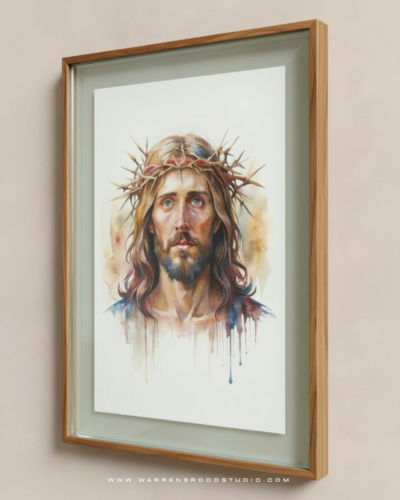 Jesus Christ Crown of Thorns Painting Art Print