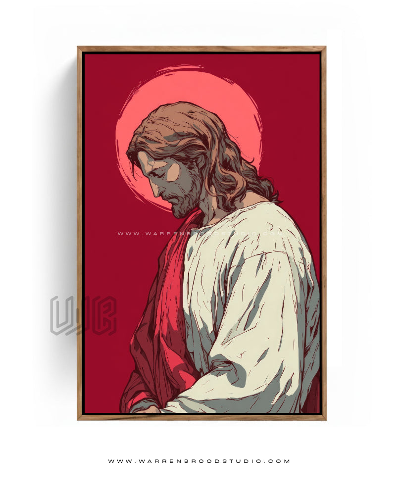 Premium Jesus Christ framed wall art for Christian home decor and prayer room decoration