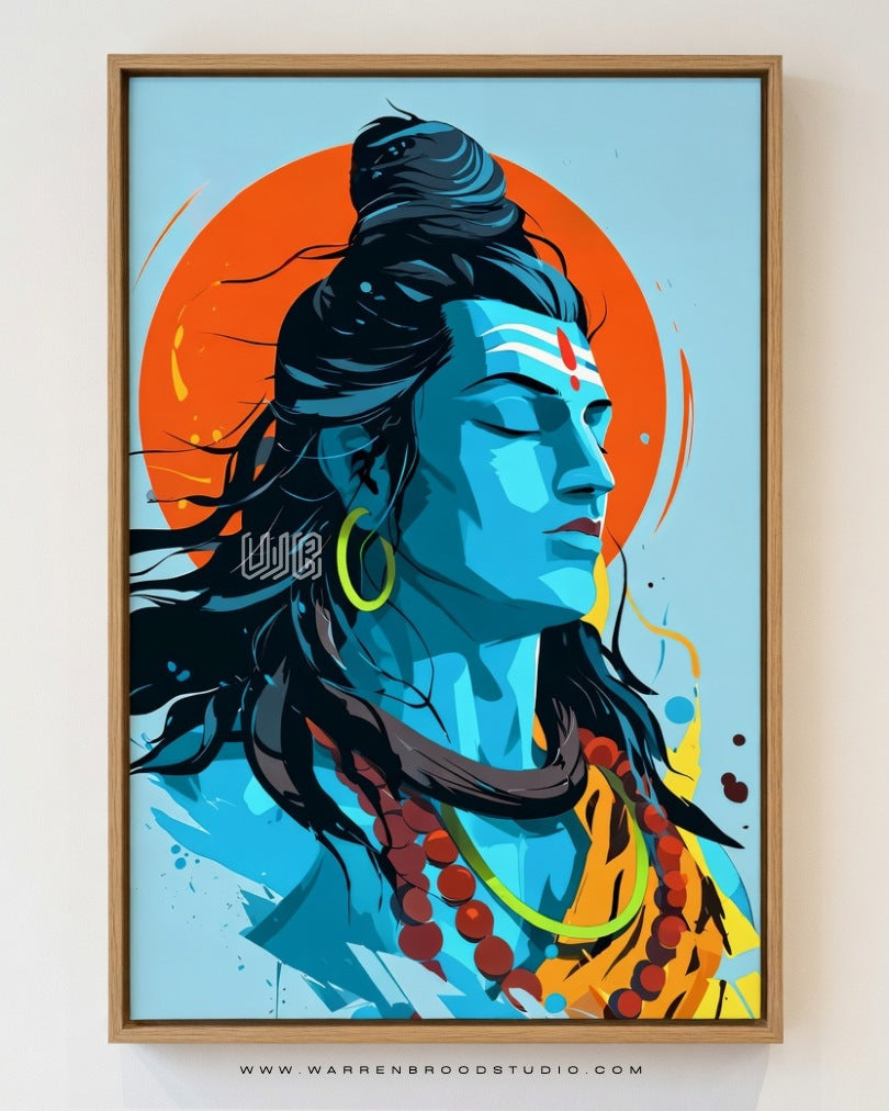 Buy Lord Shiva Wall Art, Shiva Glass Frame, Mahadev Wall Frame, Shiva Digital Print, Shiva Art Print, Hindu Wall Art, Modern Shiva Decor, Spiritual Home Decor, Meditation Wall Art, Mahadev Portrait, Contemporary Hindu Artwork, Luxury Wall Frame, Temple Wall Decor, Yoga Studio Art, Blue Shiva Artwork, Premium Religious Wall Art, Hindu Gift Ideas, Devotional Home Decor, Modern Spiritual Art, Shiva Living Room Decor.