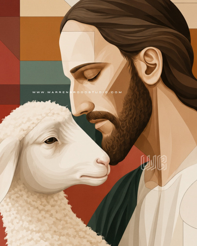 Buy Jesus Wall Art Online UAE | Good Shepherd Christian Canvas Print | Premium Frame