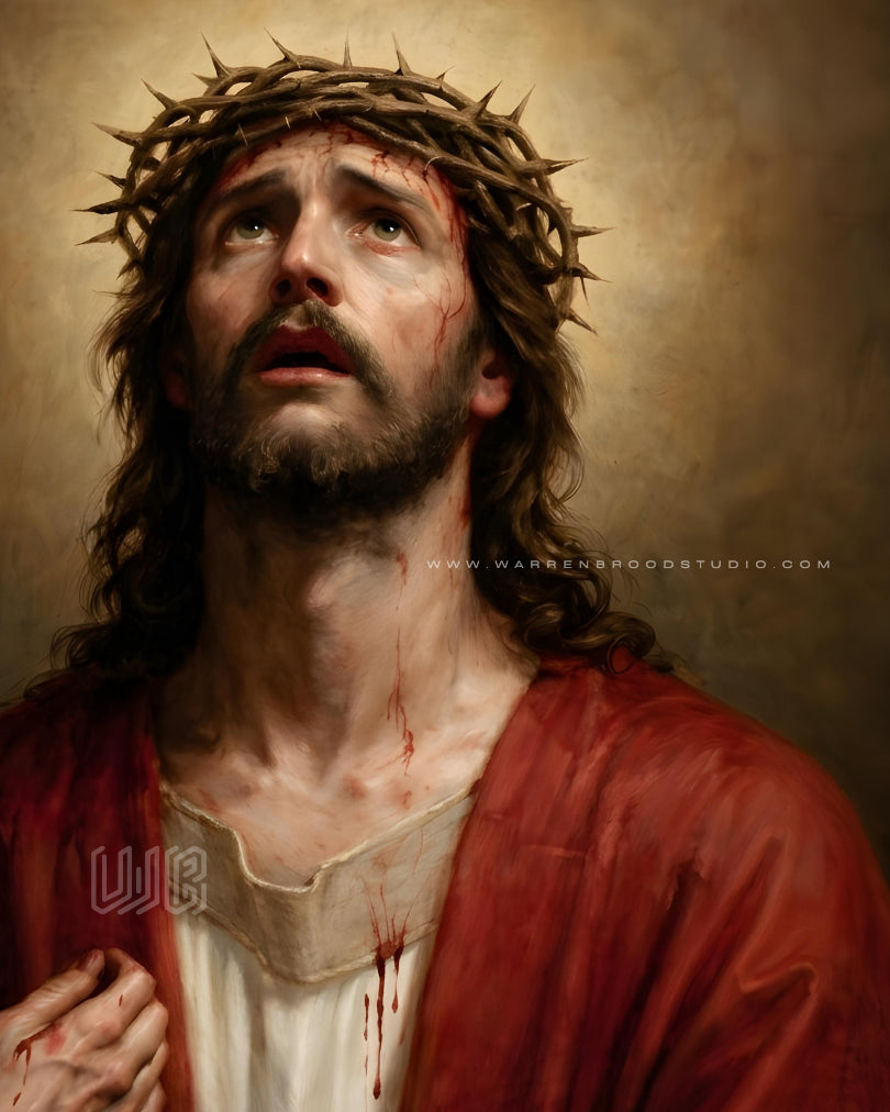 Christian Jesus Passion portrait framed wall art