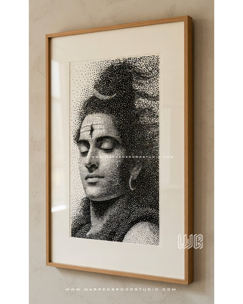 Buy Mahadev contemporary sacred artwork ready to hang - Warren Brood Studio