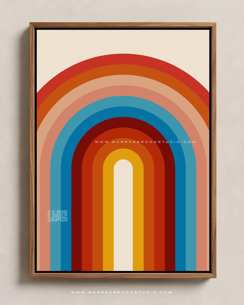 Buy Radiant Layers Premium Wall Art online – contemporary geometric digital illustration with layered arches and premium wooden framing, designed as luxury home décor wall frames in Dubai.