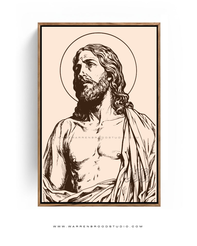 Resurrection of Jesus Christ Rise Wall Art | Christian Religious Wall Frame | Easter Decor