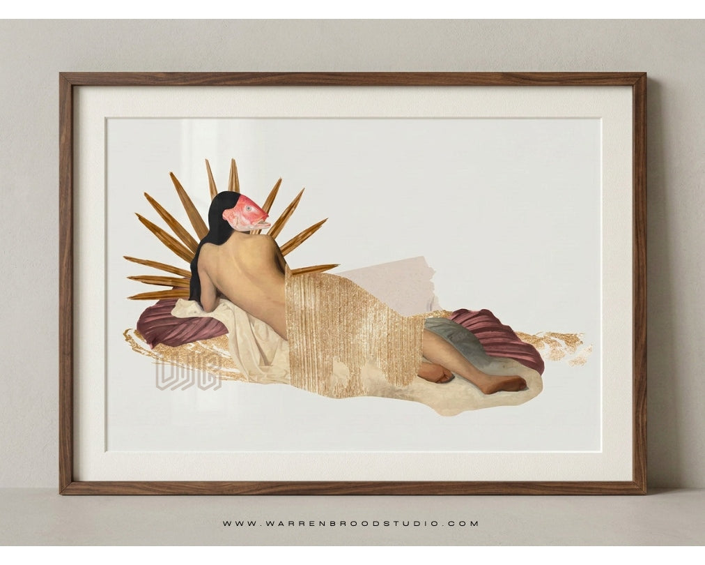 Saltwater Halo, Premium Contemporary Surreal Wall Art Print - Warren Brood Studio