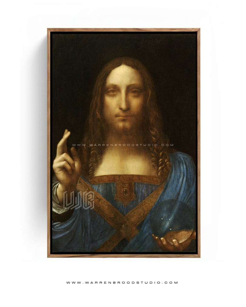 Salvator Mundi Painting Wall Art - Christian Home Decor