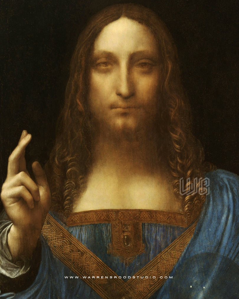 Salvator Mundi Painting Wall Art - Christian Home Decor