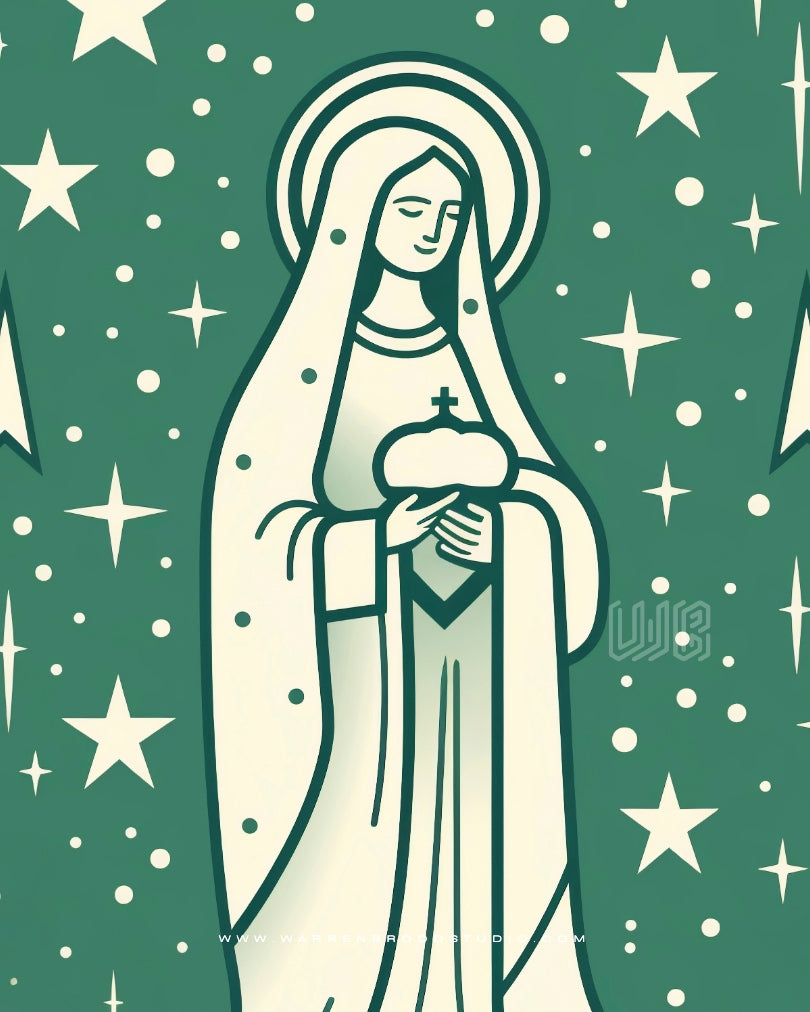 Virgin Mary of Divine Grace religious wall art frame for Christian home decor