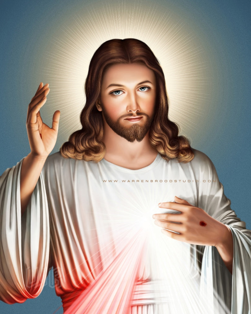 Divine Mercy Painting Frames | Christian Home Wall Decor