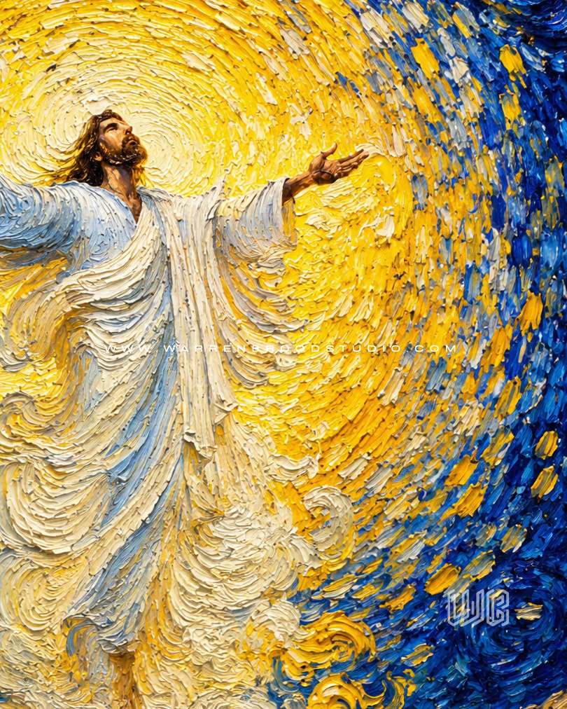 Christ of Divine Glory – Modern Christian Wall Art