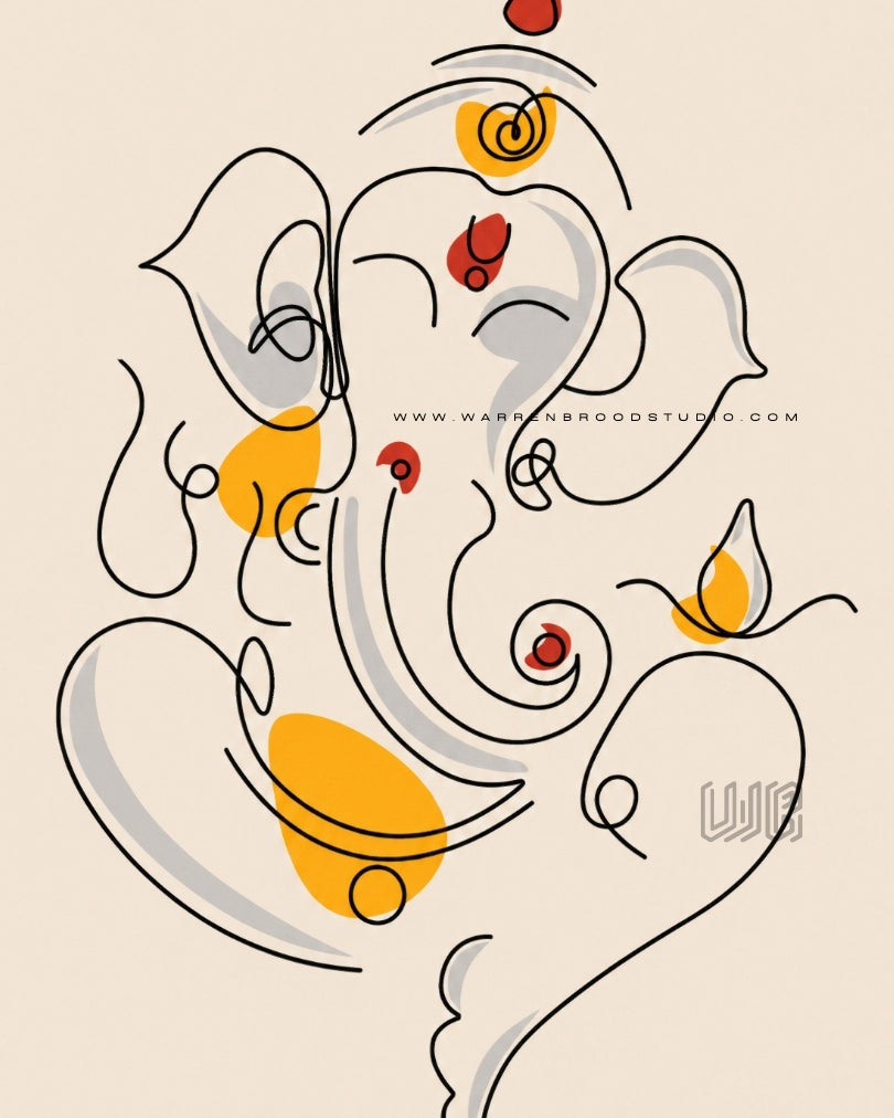 Minimal Lord Ganesha Wall Art, One Line Ganesha Art, Lord Ganesha Wall Art, Minimal Hindu Wall Art, Abstract Ganesha Illustration, Ganesha Line Drawing, Ganesha Modern Art, Contemporary Hindu Wall Art, Hindu Religious Wall Art, Ganesha Wall Decor, Ganpati Wall Art, Premium Hindu Wall Art, Spiritual Wall Art, Minimalist Home Decor, Hindu Home Decor, Pooja Room Wall Art, Modern Ganesha Artwork, Buy Ganesha Wall Art Online - Warren Brood Studio wall frames