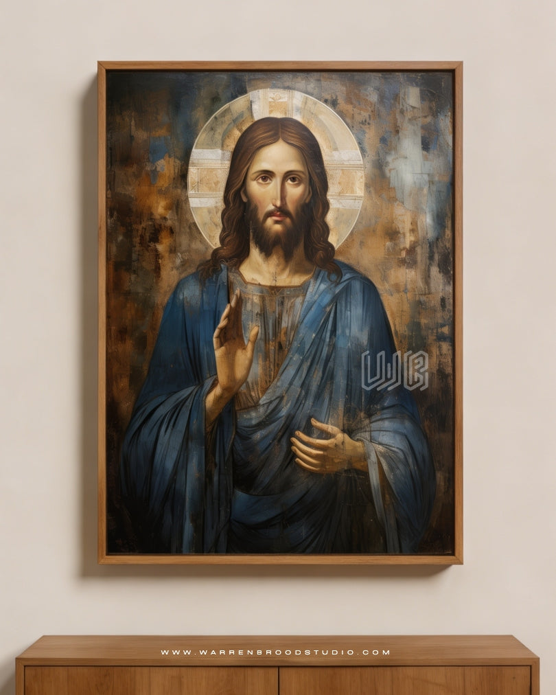 Biblical Jesus Portrait Religious Decor