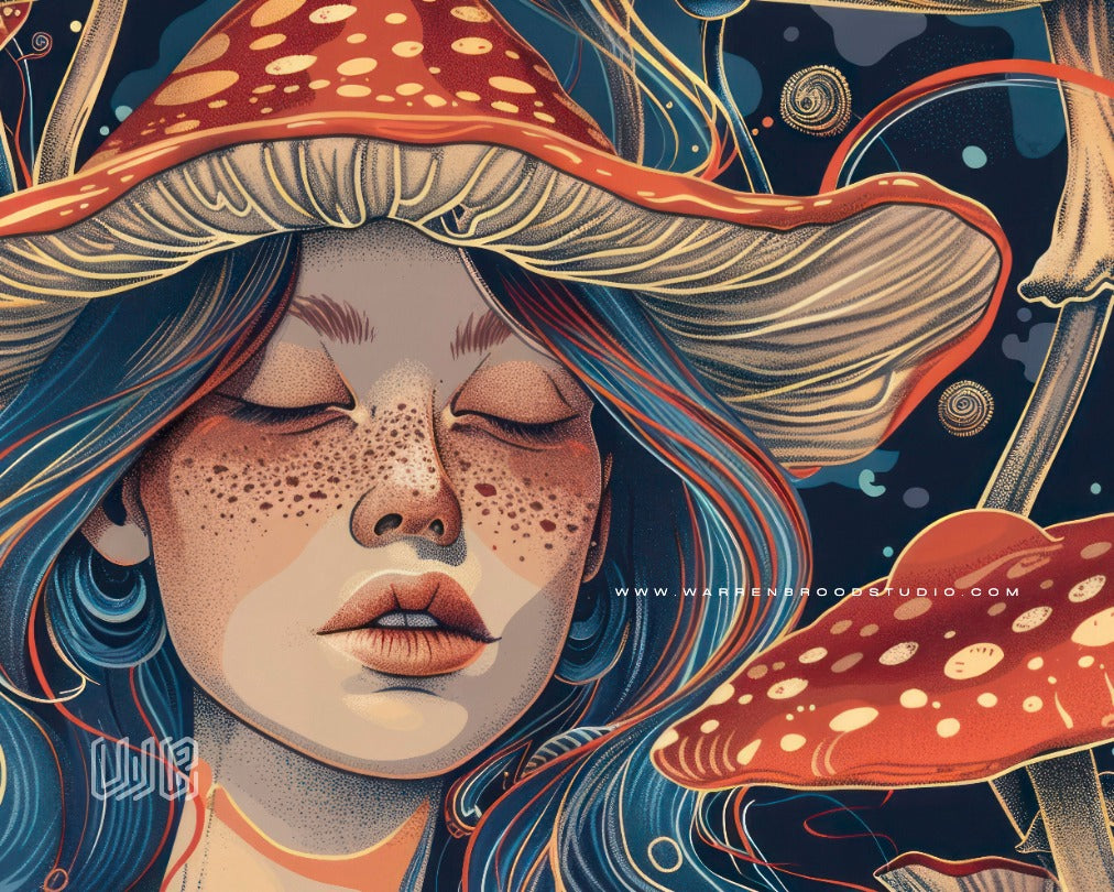 Buy The Dream Weaver framed artwork online designed to bring mystery, imagination, and artistic beauty into modern interiors - Warren Brood Studio