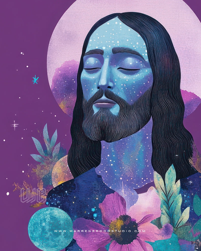 Jesus Christ Illustration-  Wooden Wall frame