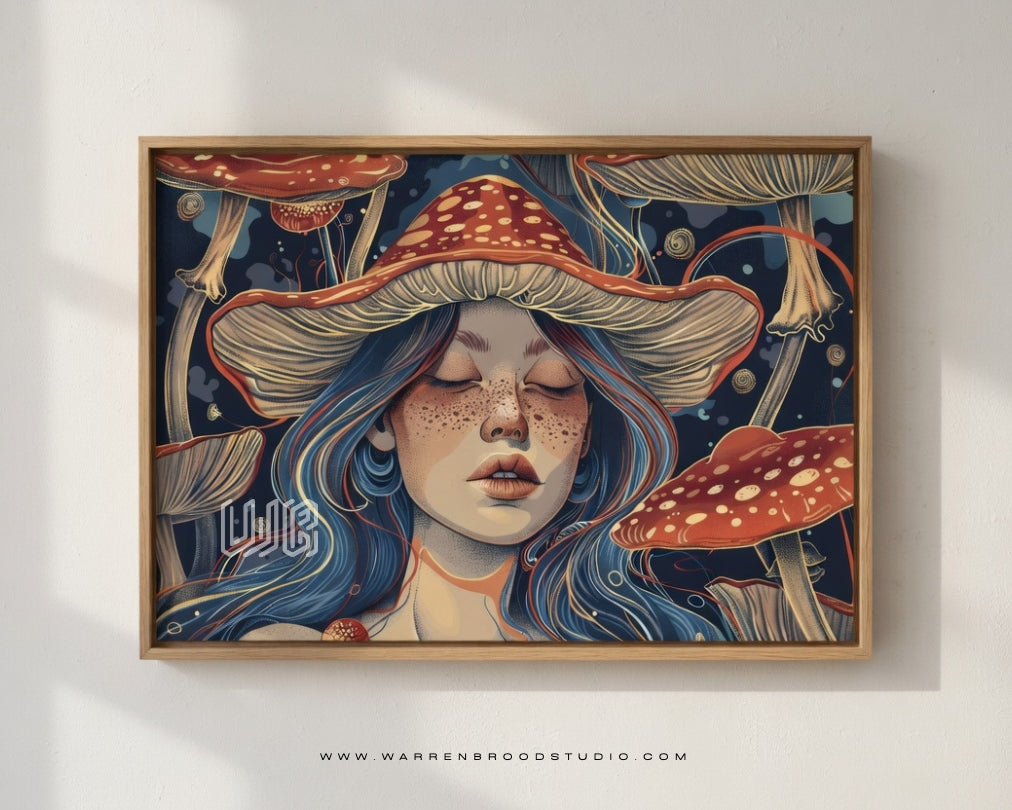 Shop The Dream Weaver Premium Wall Art featuring surreal fantasy illustration and luxury home décor wall frames in Dubai.