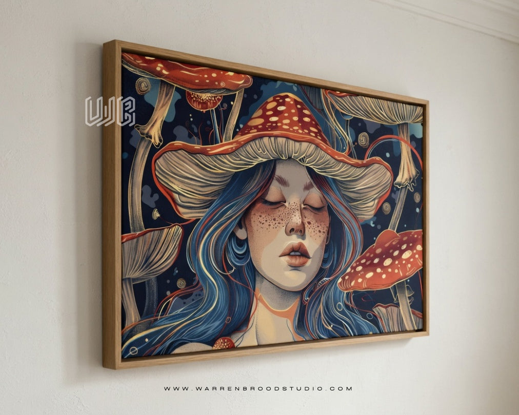 Buy luxury framed wall art online featuring surreal portrait illustration and premium home décor wall frames in Dubai.