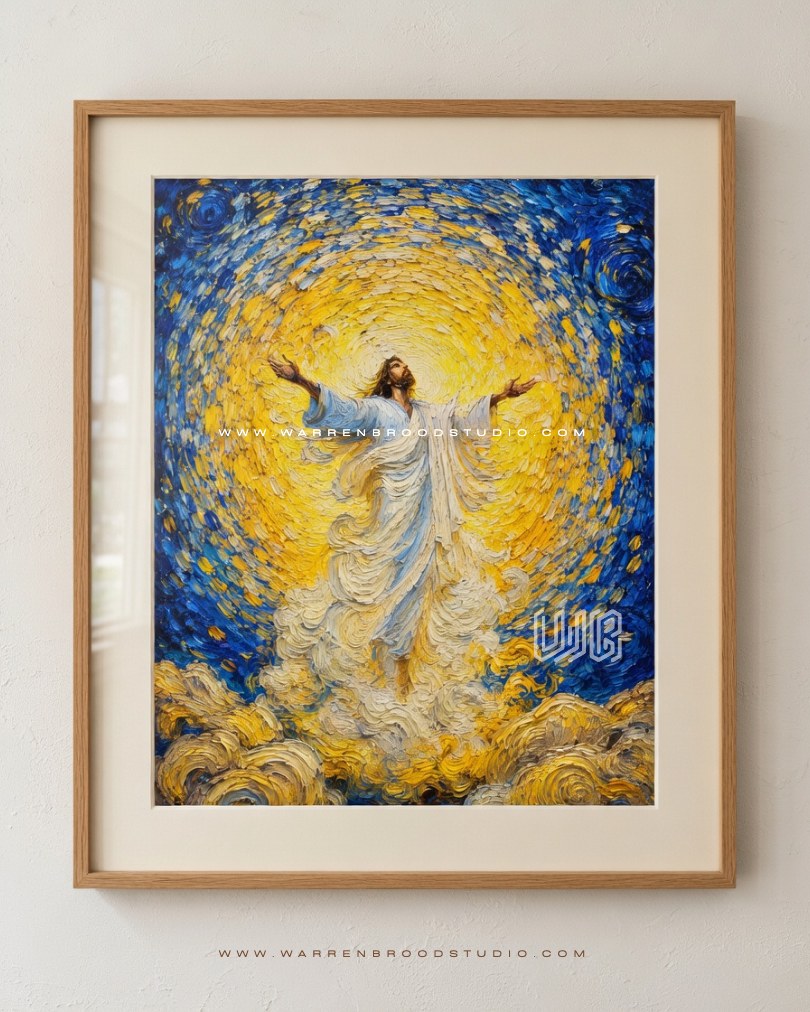 Shop Christ of Eternal Glory Christian Wall Art Print | Jesus Wall Decor | Premium Framed Religious Artwork | Warren Brood Art Studio UAE