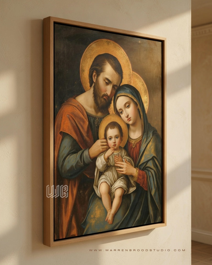 The Holy Family Catholic Christian wall art print - Warren Brood Studio
